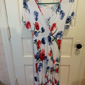 Floral maxi wrap dress